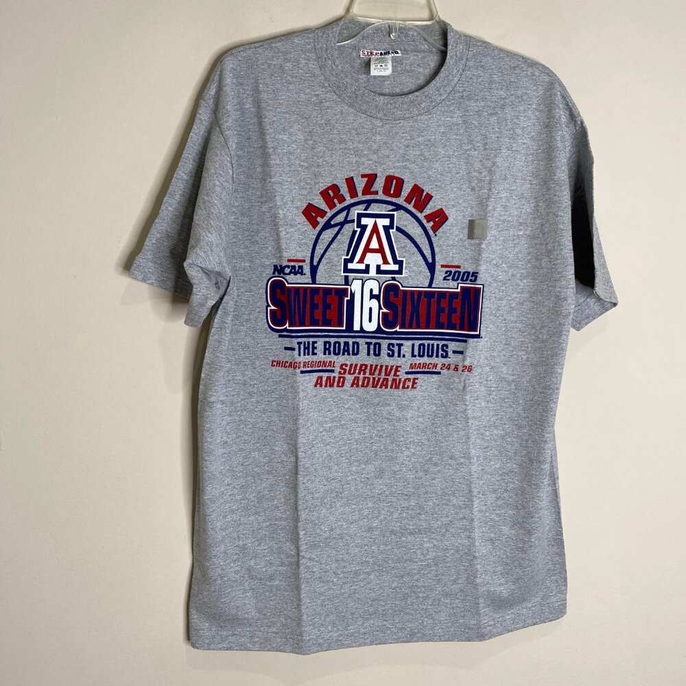 NEW Step-Ahead 2005 Arizona Wildcats NCAA Basketball Sweet 16  T-Shirt Sz L